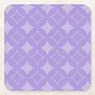Lilac Shippo Muster Rechteckiger Pappuntersetzer