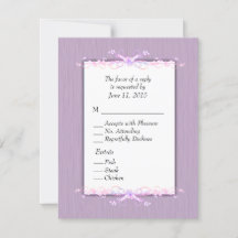 Lilac Simplicity RSVP avec entrée