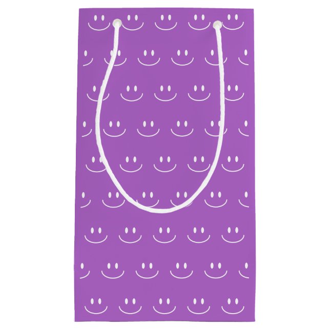 Lilac Smile Pattern Geschenktasche Kleine Geschenktüte (Vorderseite)