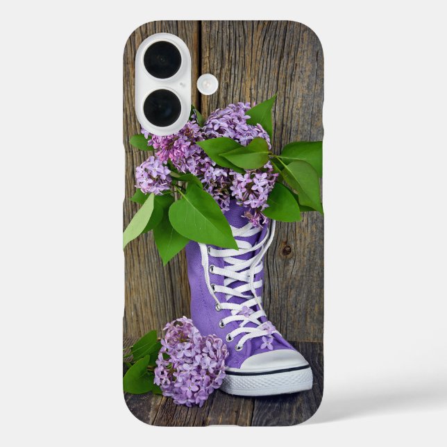 Lilac Sneaker iPhone 16 Hülle (Rückseite)