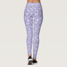 Lilac Snowmen Pattern | Niedliche Weihnachten Leggings