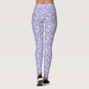 Lilac Snowmen Pattern   Niedliche Weihnachten Leggings