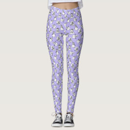 Lilac Snowmen Pattern | Niedliche Weihnachten Leggings