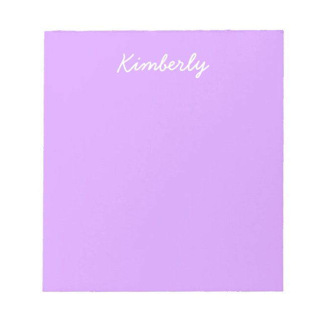 Lilac Solid Color Notizblock (Vorderseite)