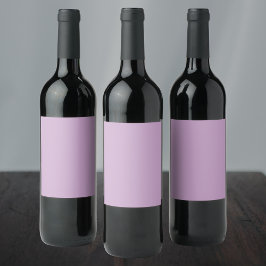 Lilac Solid Color Weinetikett