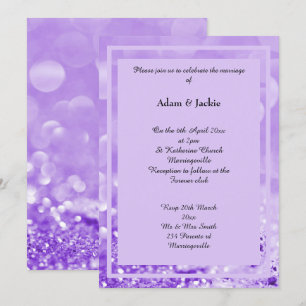 LILAC SPARKLE LAYER BOKEH PRINT WEDING INVITATION EINLADUNG