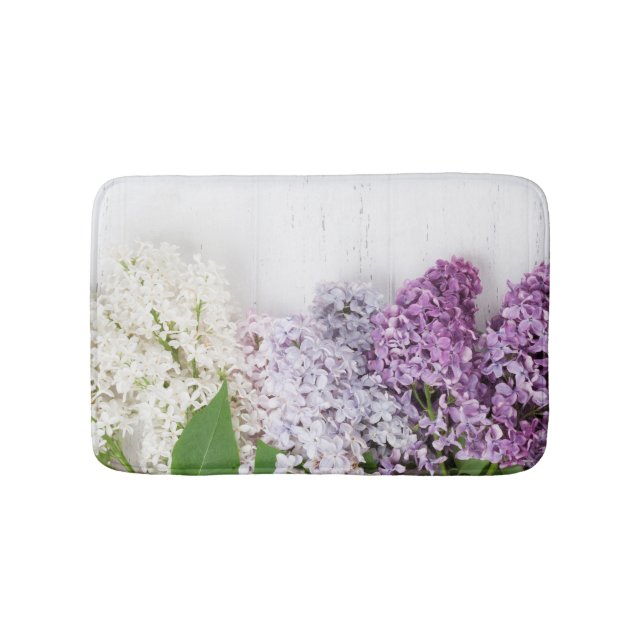 Lilac Spring Bath Mat | Floral Memory Foam Rug Badematte (Vorderseite)