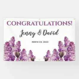 Lilac Spring Garden Hanging Wedding Banner