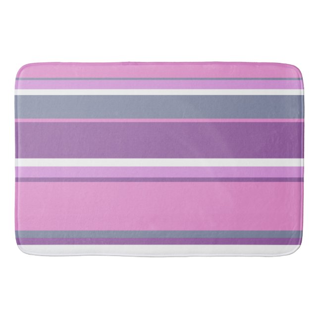 Lilac Streifen Badematte (Vorderseite)