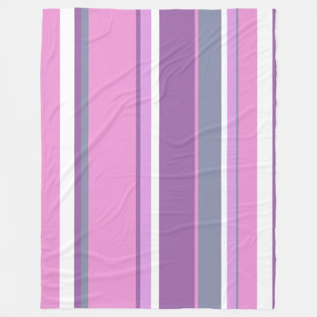 Lilac Streifen Fleecedecke (Vorderseite)