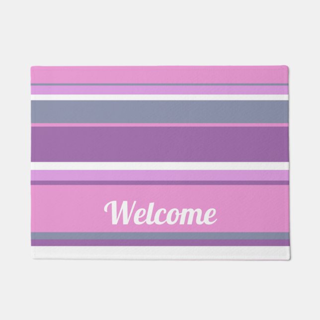 Lilac Streifen Fußmatte (Vorderseite)