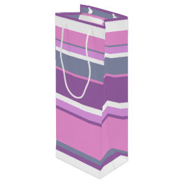 Lilac Streifen Geschenktüte Für Weinflaschen