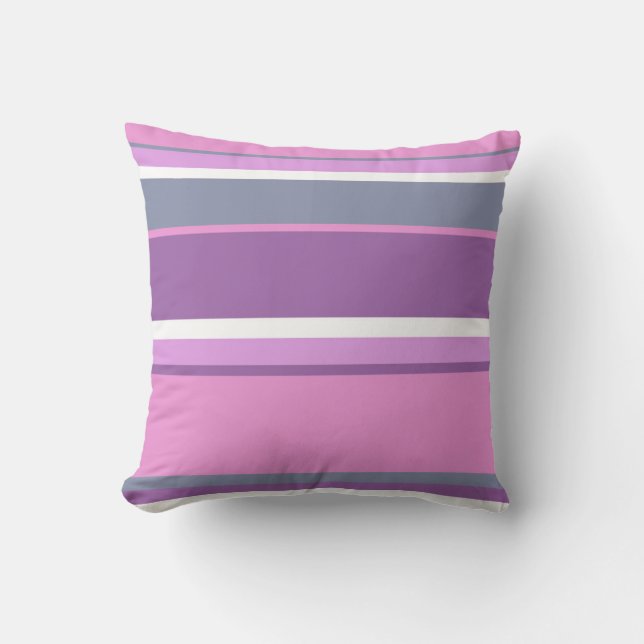 Lilac Streifen Kissen (Vorderseite)