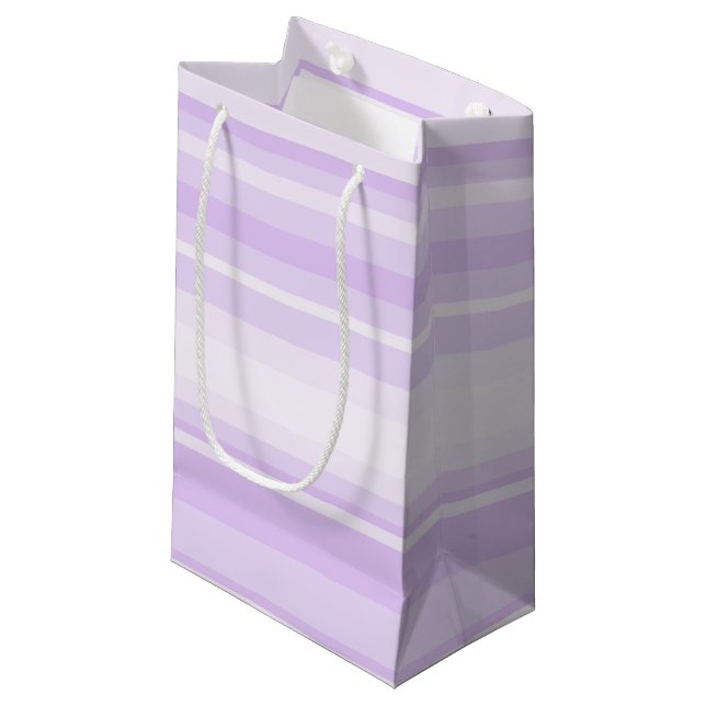 Lilac Streifen Kleine Geschenktüte (Vorderseite Schrägansicht)