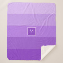 Lilac Stripes Custom Monogramm Sherpadecke
