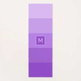 Lilac Stripes Custom Monogramm Yogamatte