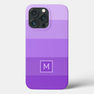 Lilac Stripes kundenspezifische Monogramm-Telefong Case-Mate iPhone Hülle
