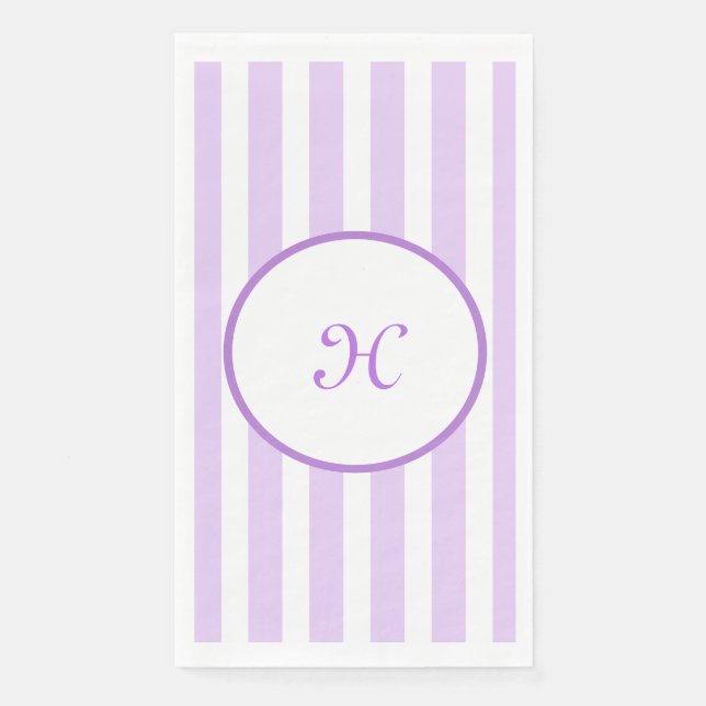 Lilac Stripes Paper Napkin Serviette (Vorderseite)