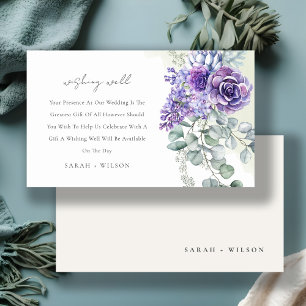 Lilac Succulent botanische Hochzeit wünschend gut Begleitkarte