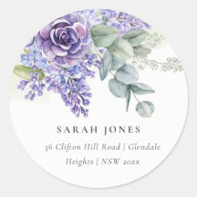 Lilac Succulent Eucalyptus Botanische Bunch-Adress