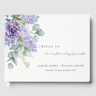 Lilac Succulent Eukalyptus Botanische Hochzeit Gästebuch