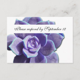Lilac Succulent Vintag uAwg RSVP Karte
