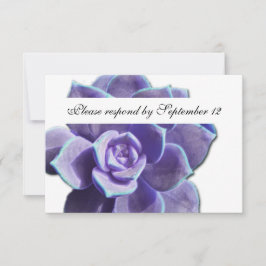 Lilac Succulent Vintag uAwg RSVP Karte