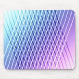 Lilac und Abstraktes blaues Streifenmuster Mousepad