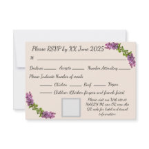 Lilac- und Creme-Response-Karte