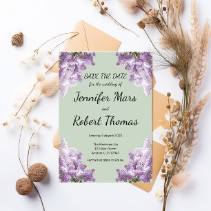 Lilac und Earthy Sage Save The Date