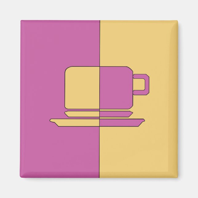 Lilac und Gold Cup Magnet (Vorne)