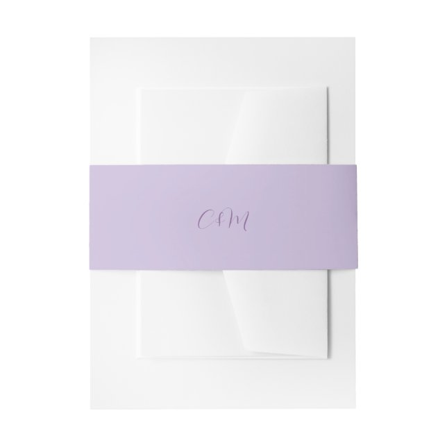 Lilac und Lavender Sript Wedding Einladungsbanderole (Vorderseite Beispiel)