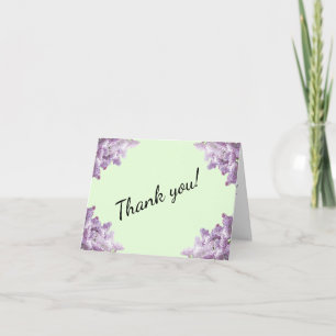 Lilac und Light Sage Danke Karte