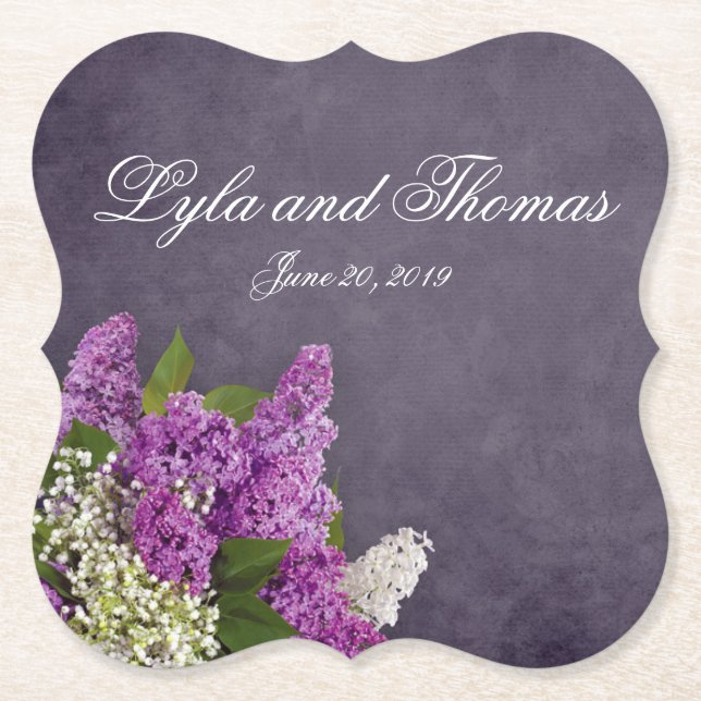 Lilac und Lily des Tals Untersetzer (Vorderseite)