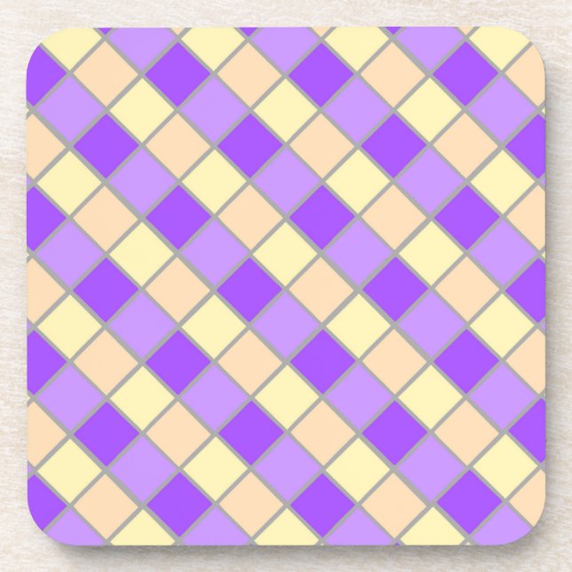Lilac und Peach Getränkeuntersetzer (Vorderseite)
