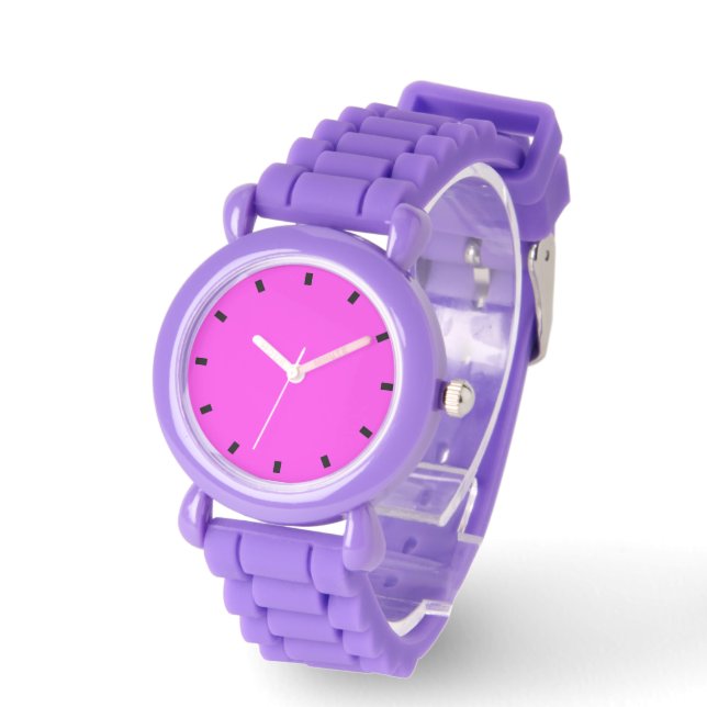 Lilac und Pink Childrens' Armbanduhr (Winkel)