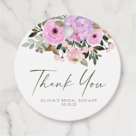 Lilac und Pink Floral Bouquet Brautparty Geschenkanhänger