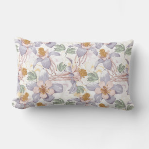 Lilac und Pink Floral Gemustert Lendenkissen
