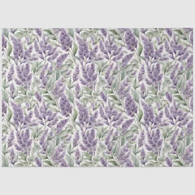 Lilac und Sage Blumendecoupage Seidenpapier (Vorderseite)
