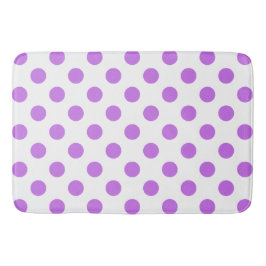 Lilac- und Weißpolka-Punkte Badematte
