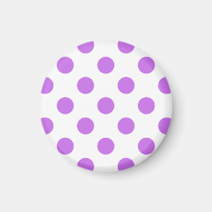 Lilac- und Weißpolka-Punkte Magnet