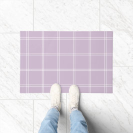 Lilac- und White-Windows-Karo Fußmatte