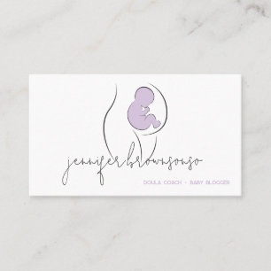 Lilac Unique Doula Geburtscoach Schwanger Visitenkarte