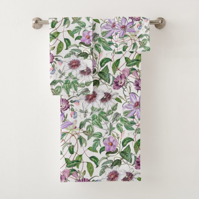 Lilac Vert Blanc Vintage Fleurs botaniques (En situation)