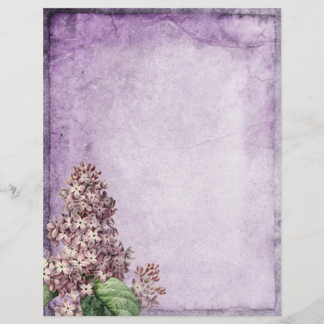 Lilac Vintag Floral Parchment (Vorderseite)