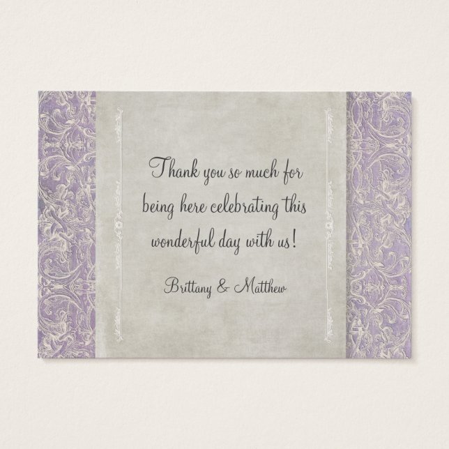 Lilac Vintag French Regency Lace Etched Wedding (Rückseite)