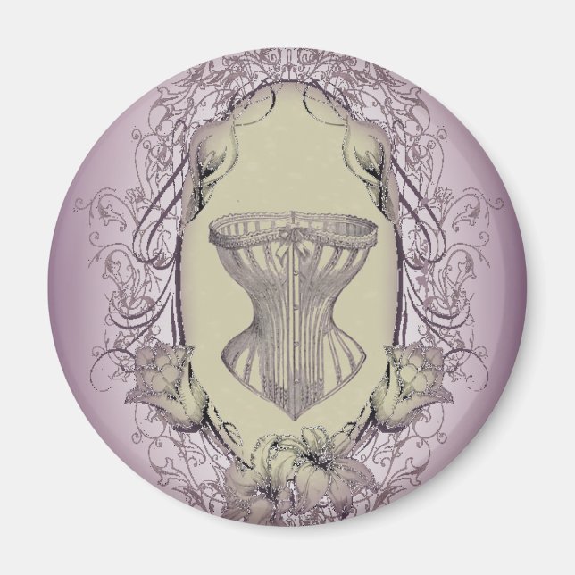 Lilac Vintages Steampunkbriefe Viktorianisches Kor Magnet (Vorne)