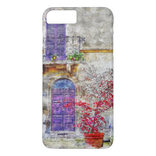 Lilac Violet Door Garden Balcony Zeichnend Malerei Case-Mate iPhone Hülle