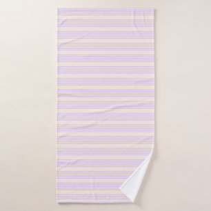 Lilac violet et beige cinq bandes motif