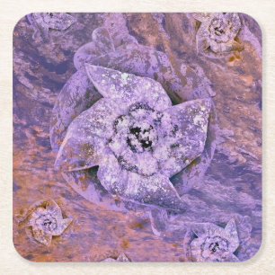 Lilac, violette pinwheel Wirbel im Meer Rechteckiger Pappuntersetzer